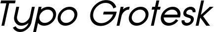 Typo Grotesk Italic Demo.otf