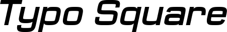 Typo_Square_Bold_Italic Demo.otf