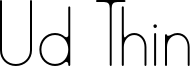 Ud Thin Font