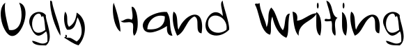 Ugly Hand Writing Font