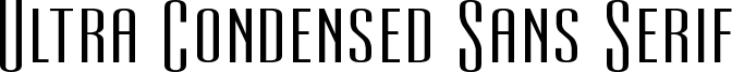 Ultra Condensed Sans Serif Font