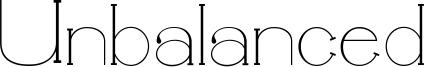 Unbalanced Font