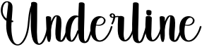 Underline Font