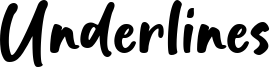 Underlines Font
