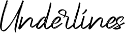Underlines Font