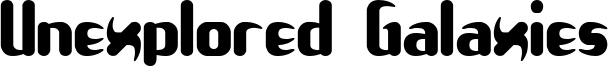 Unexplored Galaxies Font