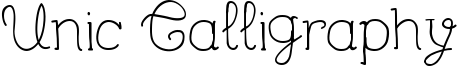Unic Calligraphy Font