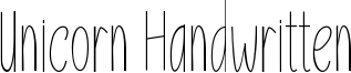 Unicorn Handwritten Font
