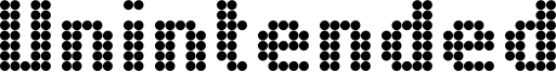 Unintended Font
