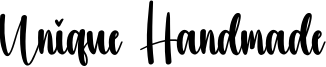 Unique Handmade Font