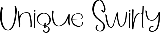 Unique Swirly Font