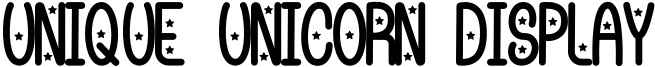 Unique Unicorn Display Font