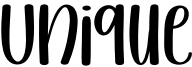 Unique Font