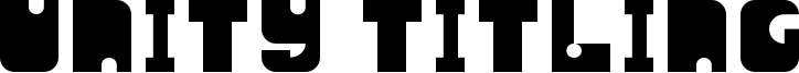 Unity Titling Font