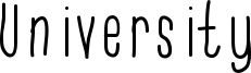 University Font