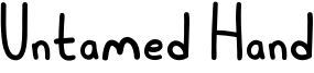 Untamed Hand Font