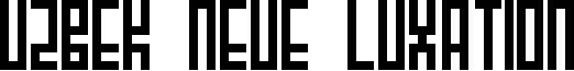 Uzbek Neue Luxation Font