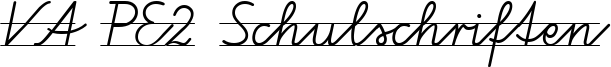 VA PE2 Schulschriften Font