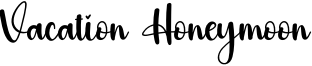Vacation Honeymoon Font