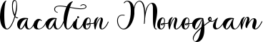 Vacation Monogram Font