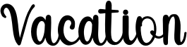 Vacation Font