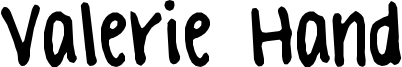 Valerie Hand Font