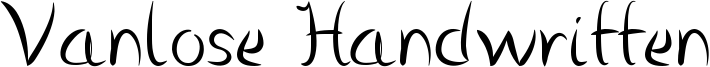 Vanlose Handwritten Font