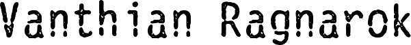 Vanthian Ragnarok Font