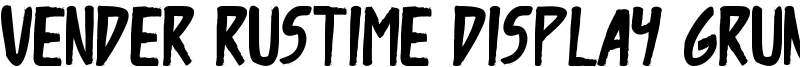 Vender Rustime Display Grunge Font