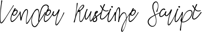 Vender Rustime Script Font