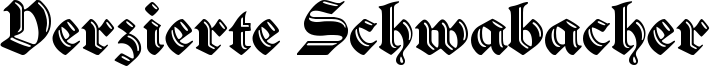 Verzierte Schwabacher Font