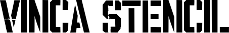 Vinca Stencil Font