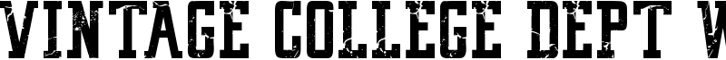 Vintage College Dept Worn Font