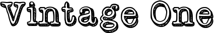 Vintage One Font