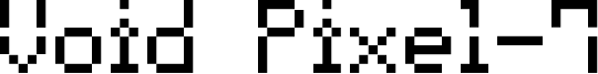 Void Pixel-7 Font