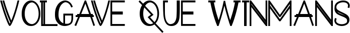 Volgave Que Winmans Font