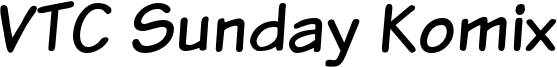 VTC Sunday Komix Font