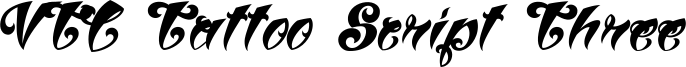 VTC Tattoo Script Three Font