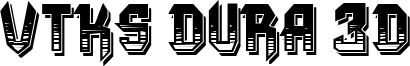 VTKS Dura 3d Font