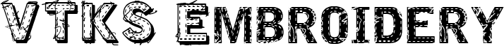 VTKS Embroidery Font