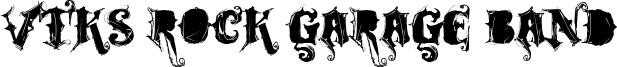 VTKS Rock Garage Band Font