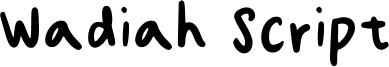 Wadiah Script Font