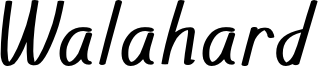 Walahard Font