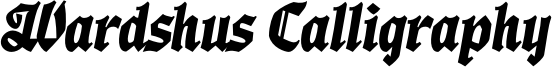 Wardshus Calligraphy Font
