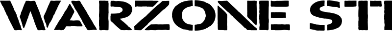 Warzone Stencil Font