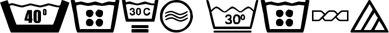 Wash Care Font