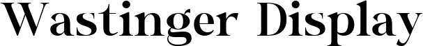 Wastinger Display Font