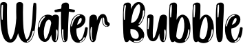 Water Bubble Font