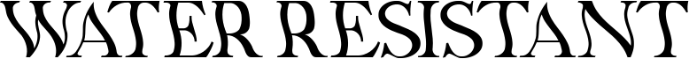 Water Resistant Font