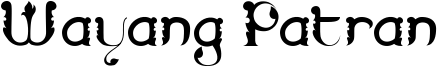 Wayang Patran Font